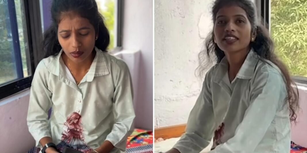 Jovem mulher indiana com olhar determinado em um campo ao pôr do sol