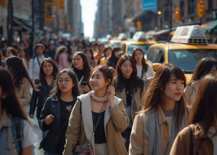 Grupo de americanos discutindo sobre moralidade e fé em Deus em um ambiente público.