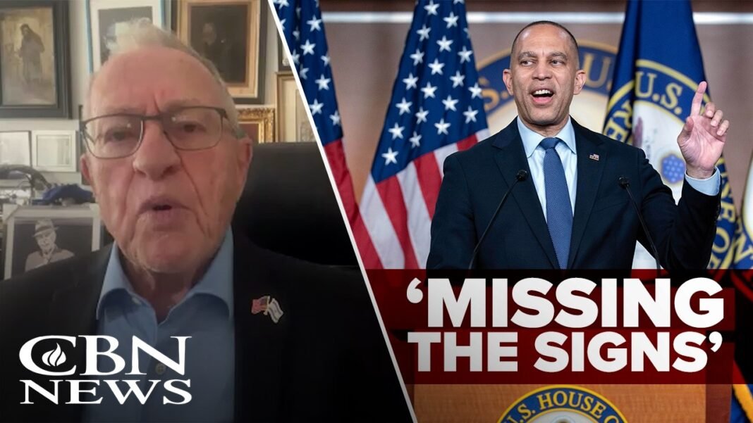 Alan Dershowitz em entrevista, com expressão séria.