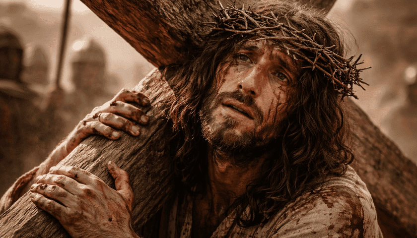 Fragmento de madeira antiga, possivelmente da cruz de Jesus, em destaque.