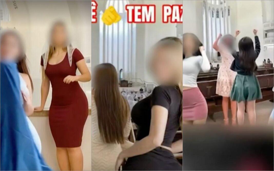 Laptop exibindo vídeos manipulados por IA em delegacia