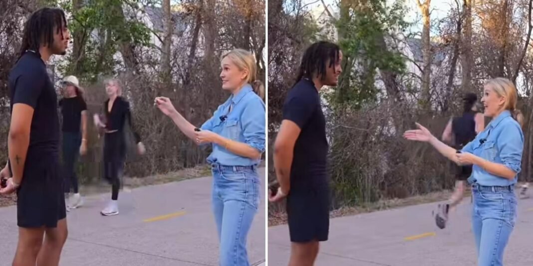 Evangelista conversa com jovem em situação de rua, mensagem de esperança.