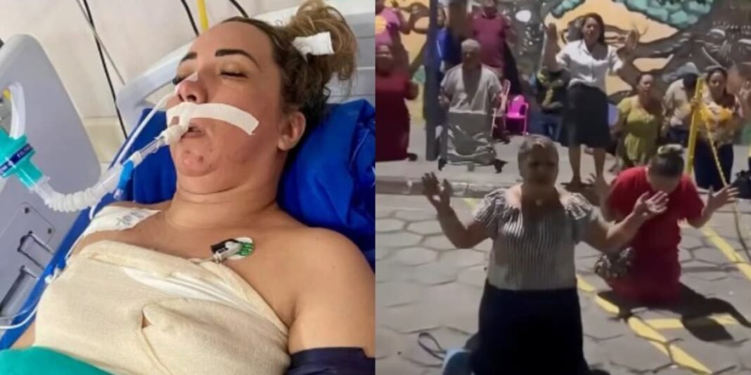 Mulher recuperada sorri em hospital cercada pelo afeto de familiares e amigos após milagre de recuperação