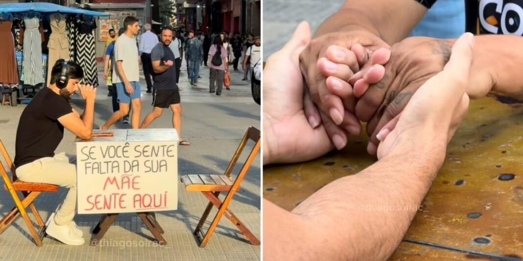Evangelismo criativo oferece conforto a pessoas que sentem falta da mãe em São Paulo