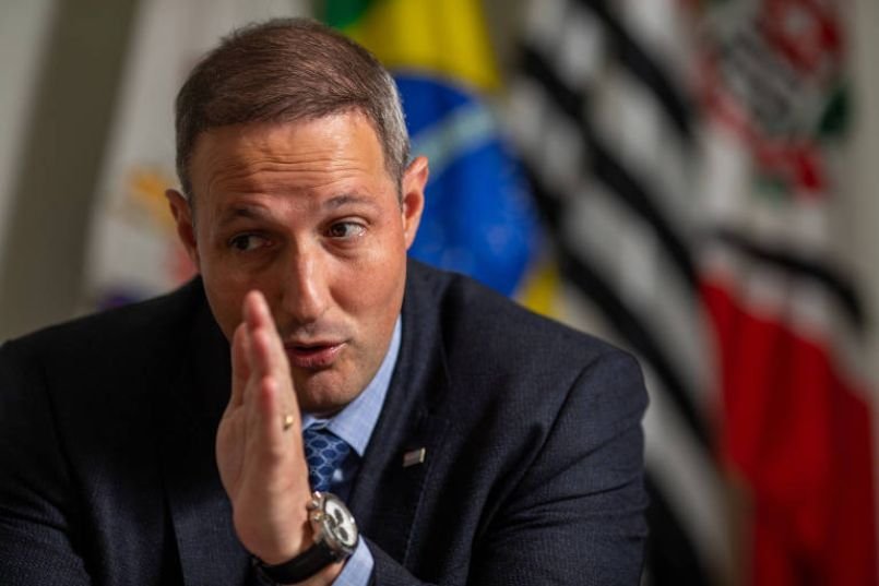Deputado federal Guilherme Derrite em evento político