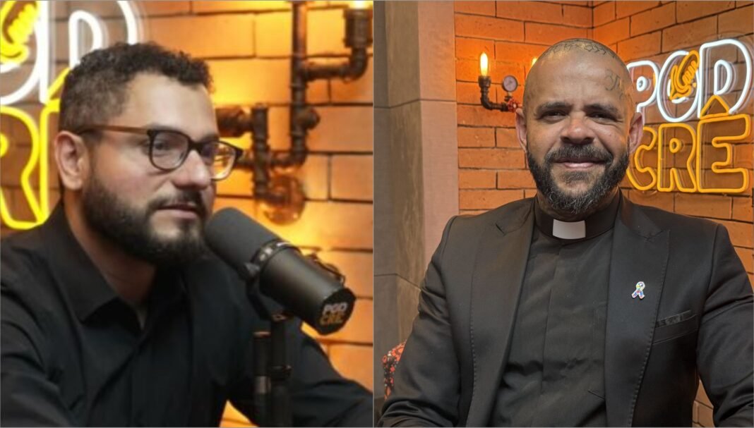 Pastores Anderson Silva e Yago Martins em um ambiente profissional após acordo judicial