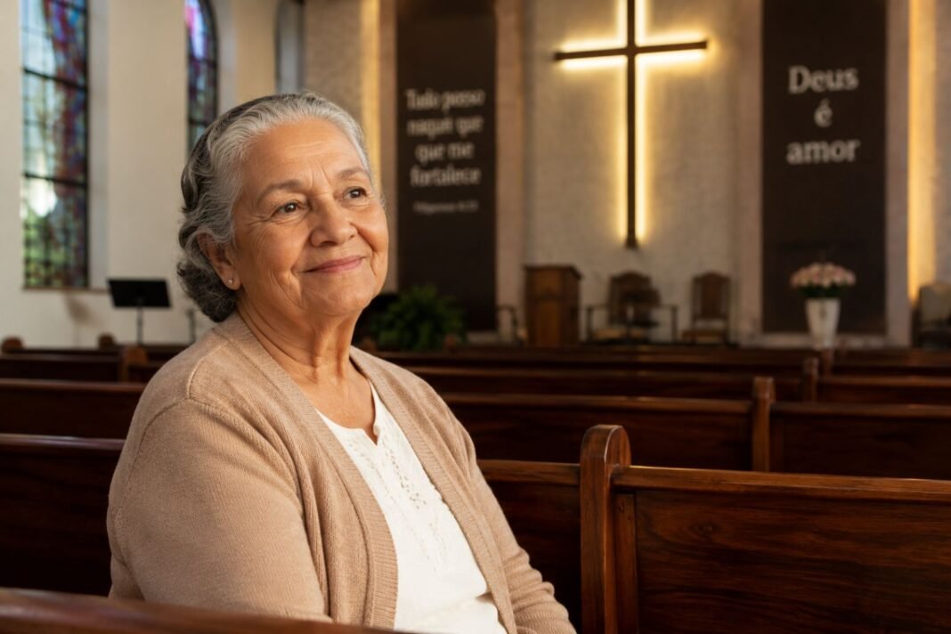 Comunidade religiosa participando de um culto