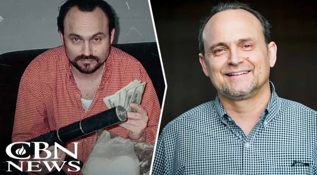 Policial e pastor Dale Sutherland em seu escritório, transmitindo serenidade e profissionalismo.