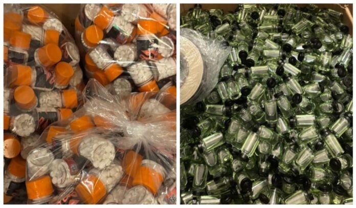 Apreensão de produtos em fábrica clandestina de canetas emagrecedoras pela polícia em São Paulo