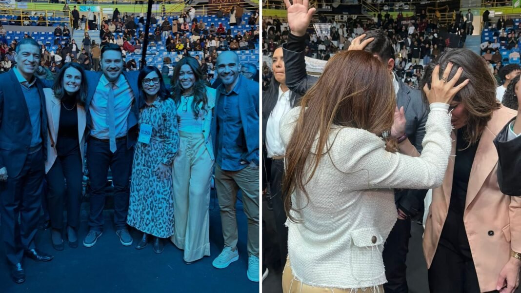 Casal é consagrado diácono em cerimônia religiosa.