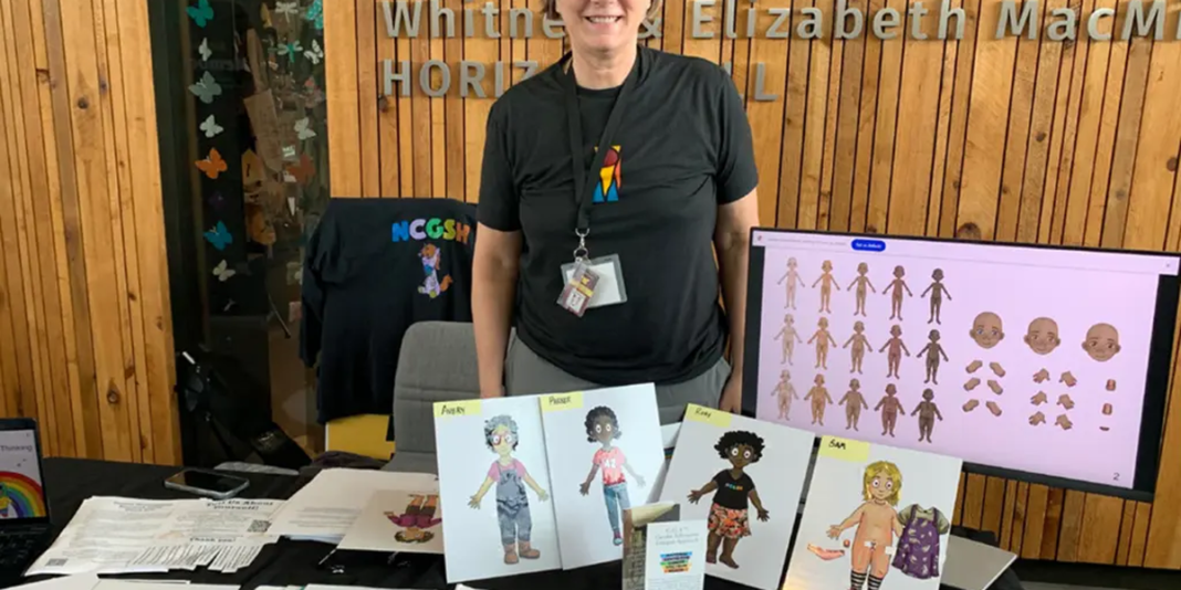 Boneca com identidade de gênero trans e genitália removível em destaque.
