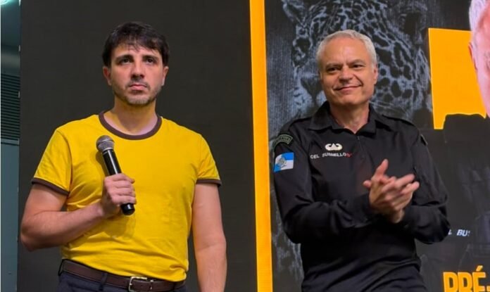 Coronel Busnello em evento de pré-campanha para governo do Rio de Janeiro