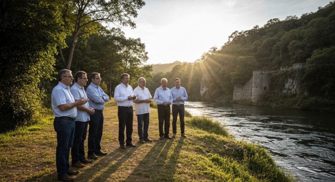 Líderes cristãos e oficiais israelenses reúnem-se para discutir os preparativos para o Jubileu do Batismo de 2030 perto do Rio Jordão.