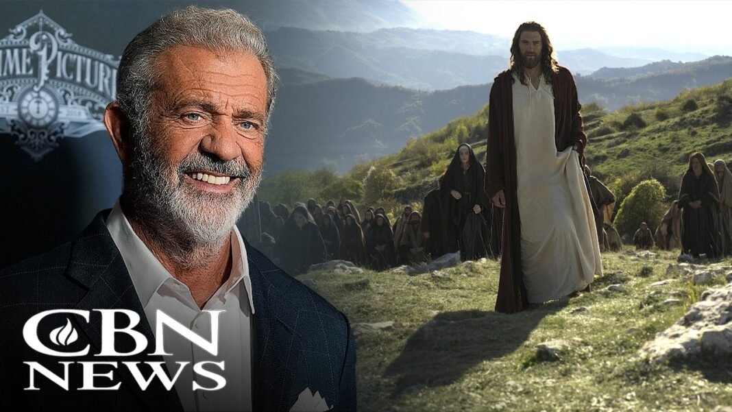 Mel Gibson em set de filmagem de 