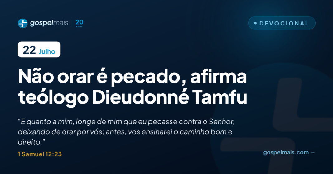 Teólogo Dieudonné Tamfu refletindo sobre a importância da oração