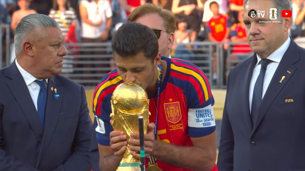 Rodri celebra vitória na Copa do Mundo 2026