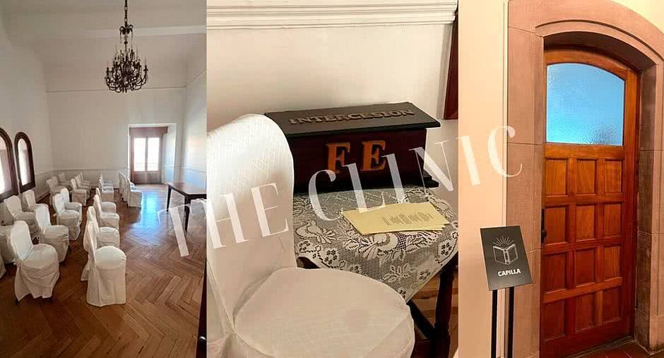 Capela evangélica instalada em escritório da Secom em La Moneda, Chile.