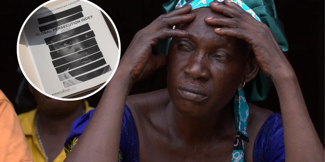 Cristãos nigerianos em campo de refugiados após ataques