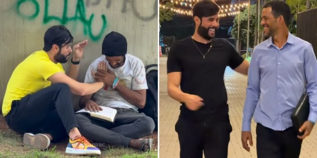 Homem que vivia nas ruas sorri após receber ajuda e ser encaminhado para reabilitação.