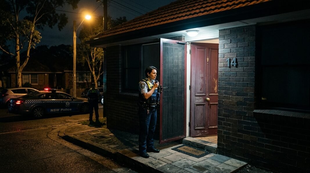 Residência onde ocorreu a ameaça aos pastores em Sydney