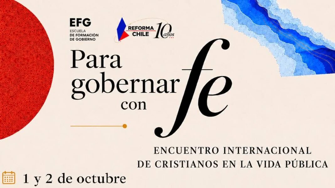 Auditório durante conferência internacional sobre fé e política no Chile.