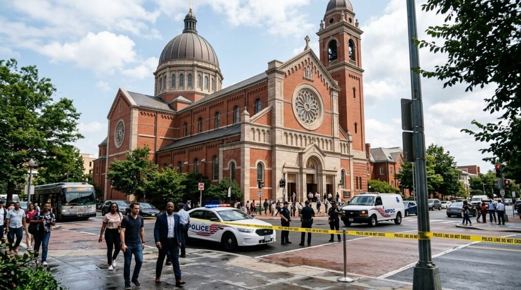 Fachada da Catedral de St. Matthew the Apostle em Washington, D.C.