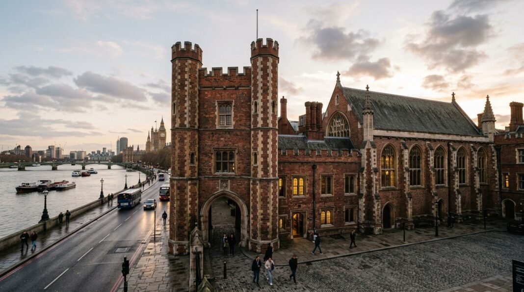 Fachada do Lambeth Palace em Londres.