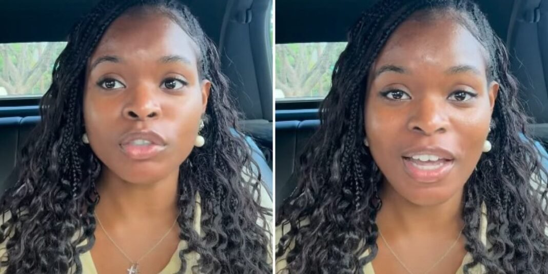 Jovem mulher com expressão serena olhando para o céu, simbolizando superação e perdão.