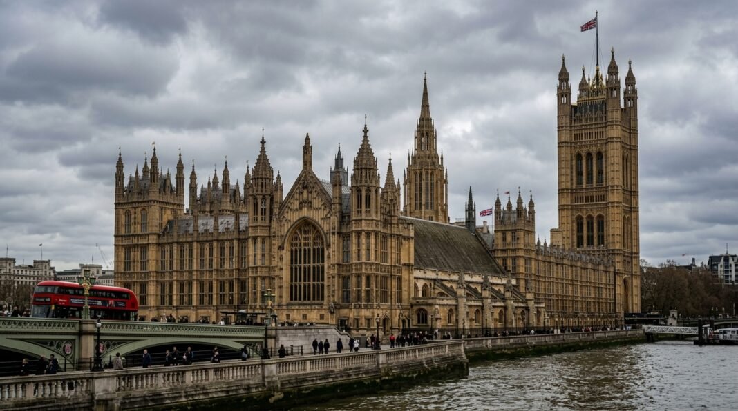 Fachada do Palácio de Westminster em Londres, sede do Parlamento britânico.