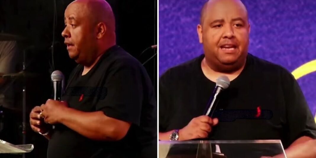 Pastor Eliel Lima durante pregação em ambiente de igreja
