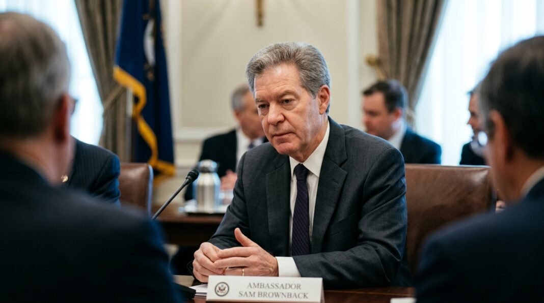 Sam Brownback em pronunciamento oficial sobre direitos humanos