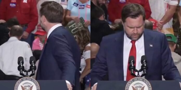 JD Vance durante um evento político nos Estados Unidos