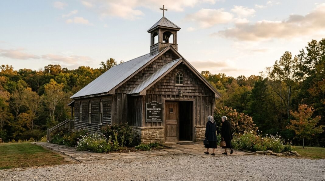 Fachada da Capela de Nossa Senhora de Lourdes em Park Hills.
