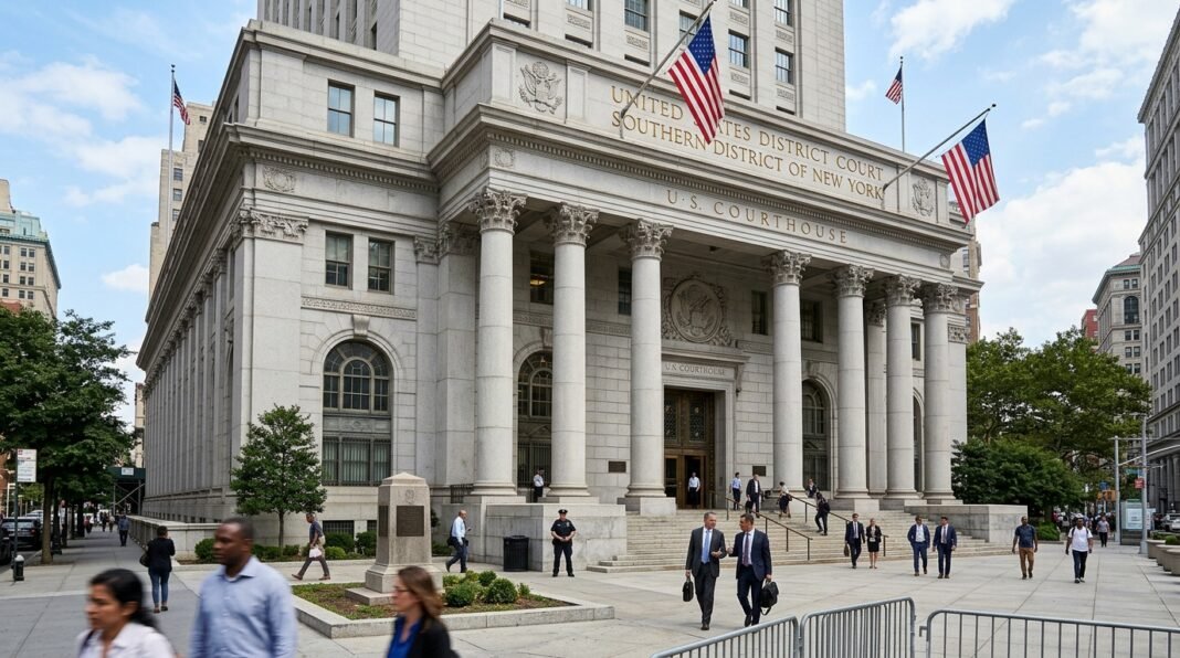 Fachada do tribunal federal americano onde ocorre o litígio